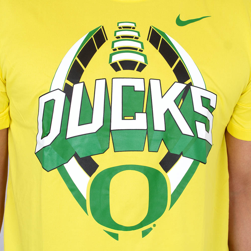 Classic Oregon O, Nike, Yellow, Crew Neck, Performance/Dri-FIT, Men, Football, Legend, Ducks, T-Shirt, 886732